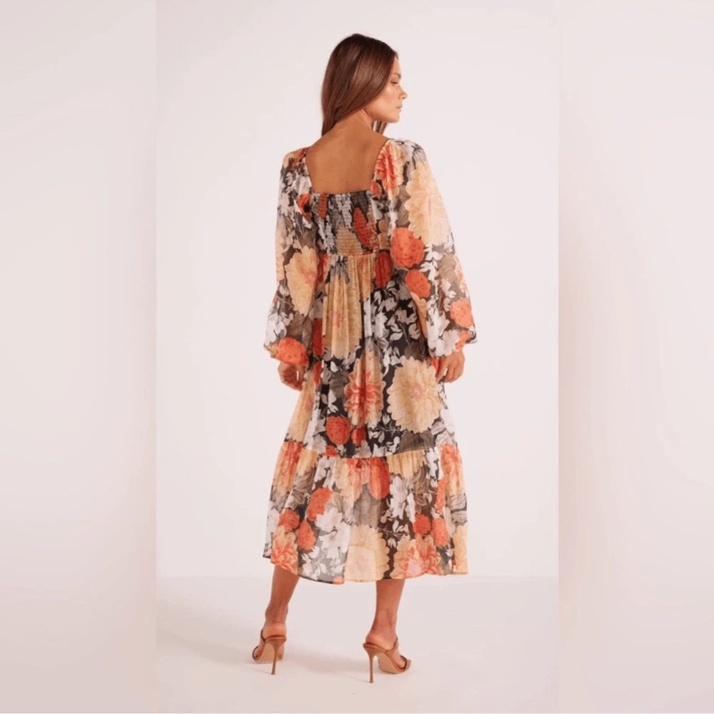 NWOT! MINKPINK Multicolor Floral Long Sleeve Dress, Size S - Picture 7 of 11